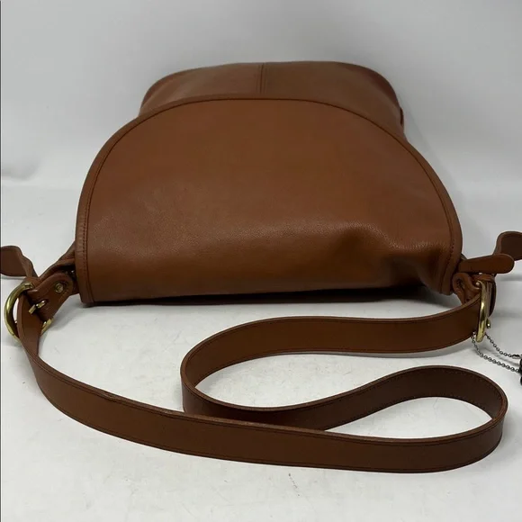 Vintage COACH 4115 Whitney Flap Crossbody Bag Brown Leather Made in USA - Picture 10 of 17